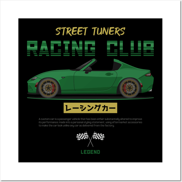 Tuner Green ND Miata Roadster JDM Wall Art by GoldenTuners